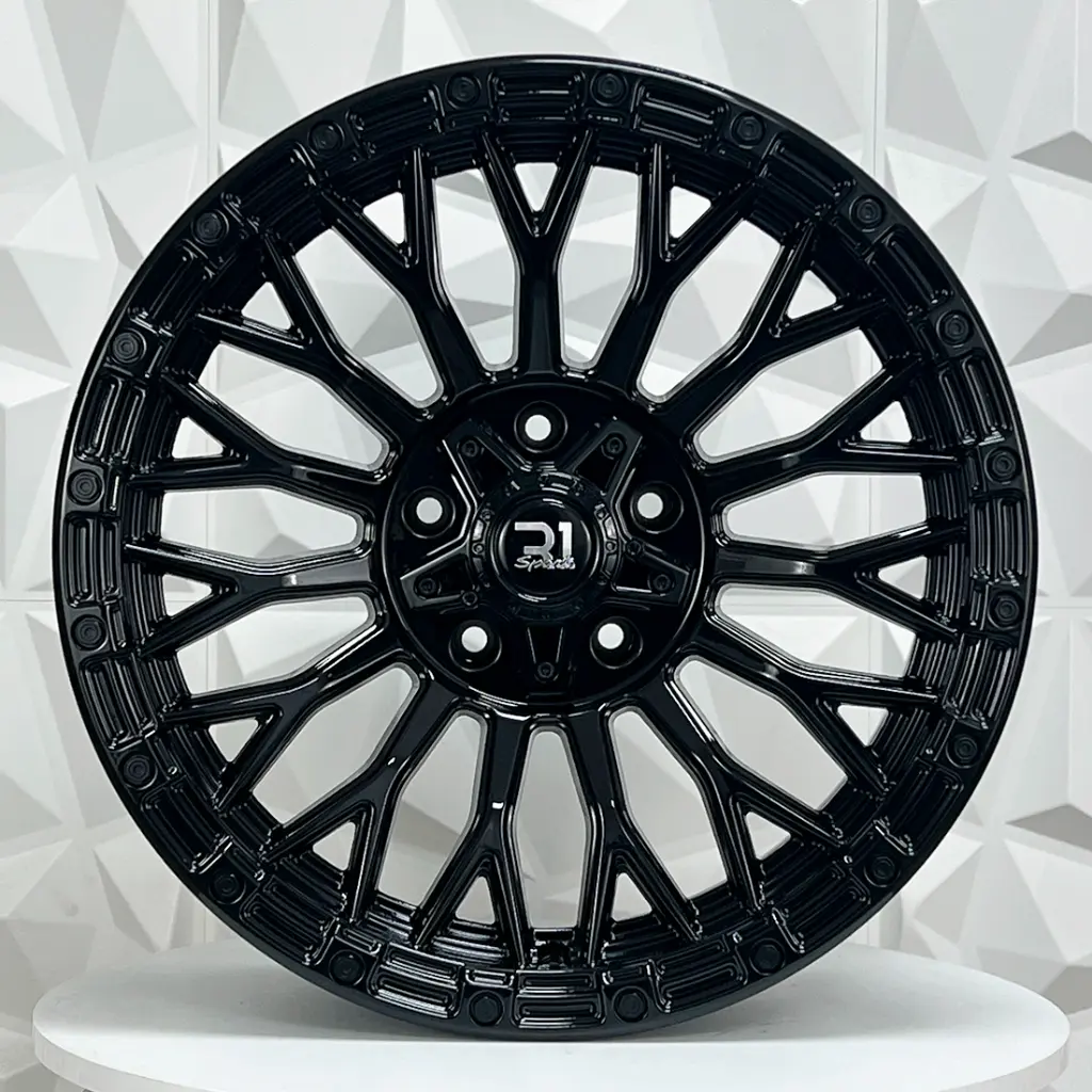 RIN 20X9 5-127/139.7 R1 SPORT 1894 FULL GLOSS BLACK+RIVETS ET0 CB78.1