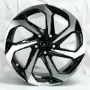 RIN 15X7 5-100 R1 SPORT 1066 BLACK MACHINE FACE ET15 CB73.1