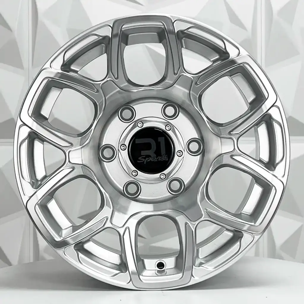 RIN 16X8 6-139.7 R1 SPORT ULF-S04 FLOW FORM SILVER MACHINE FACE ET0 CB106.1