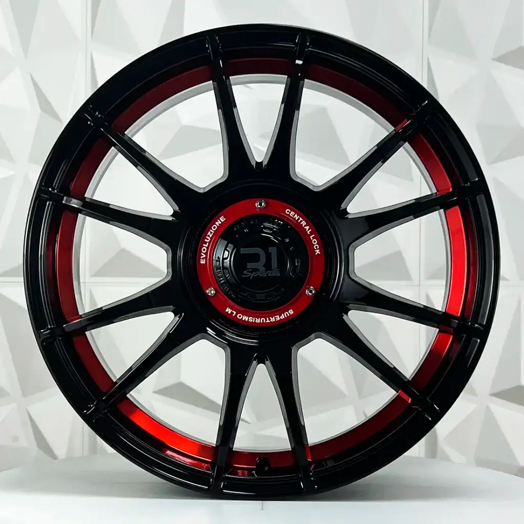 RIN 15X7 4-100/114.3 R1 SPORT JCW48 BLACK RED UNDERCUT* ET35 CB73.1