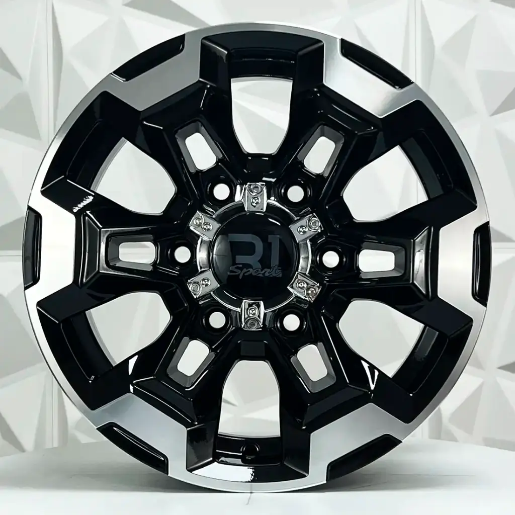 RIN 15X7 6-139.7 R1 SPORT JCW51 BLACK MACHINE FACE ET25 CB106.1